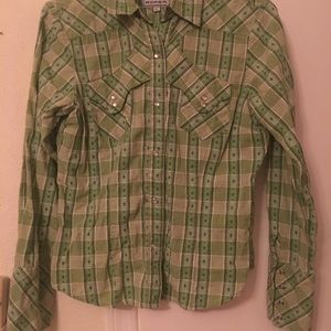 Roper pearl snap button down shirt